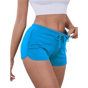 Women Comfy Workout Athletic Dolphin Shorts Hawaiian Blue